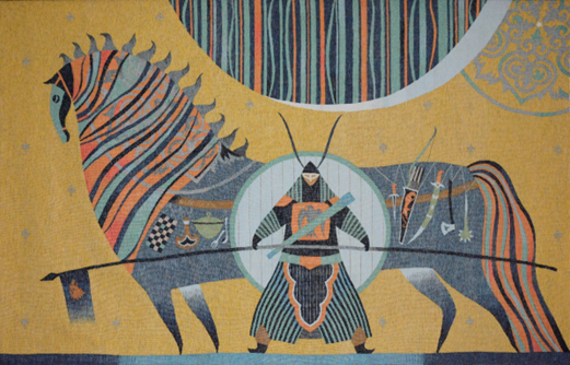 Tapisserie «Guerrier Alacha» — œuvre créative